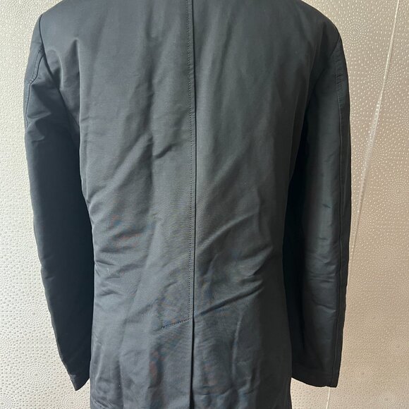 John Barritt Mens Black Sdze Zip Long Sleeve Biker Jacket Coat Size Medium - Picture 4 of 5